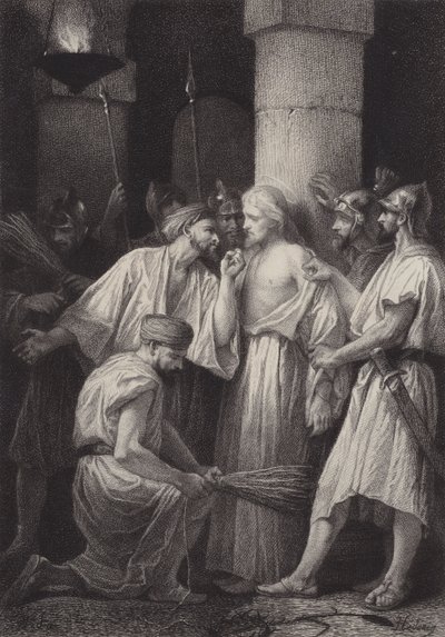 Jesús entregado a los soldados de after Albert Robida