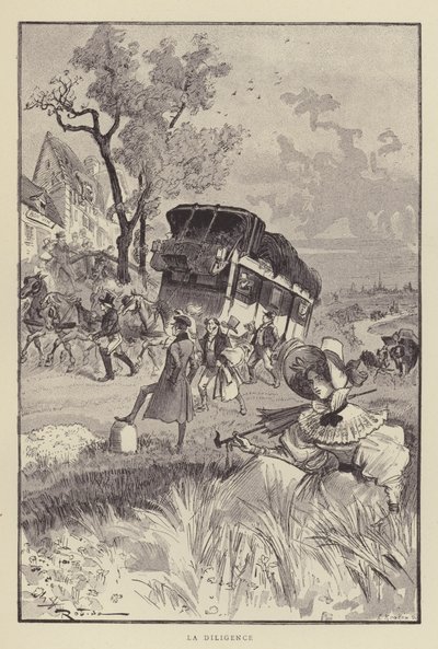 La diligencia de after Albert Robida