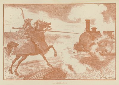 La locomotora de after Albert Robida