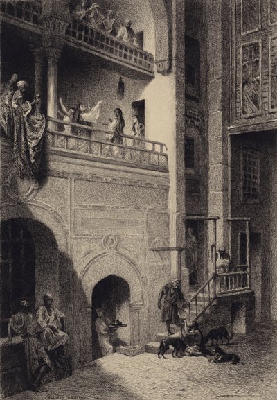 Lázaro y el hombre rico de after Albert Robida