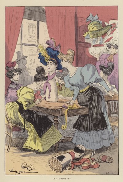 Las modistas de after Albert Robida