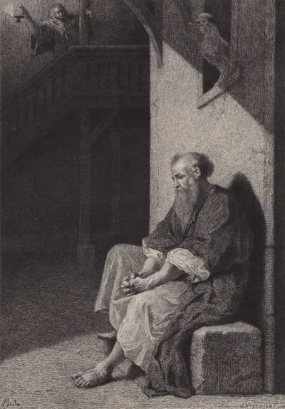 El arrepentimiento de Pedro de after Albert Robida