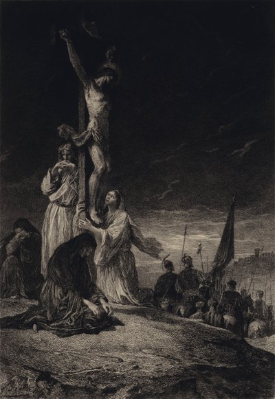 La crucifixión de after Albert Robida