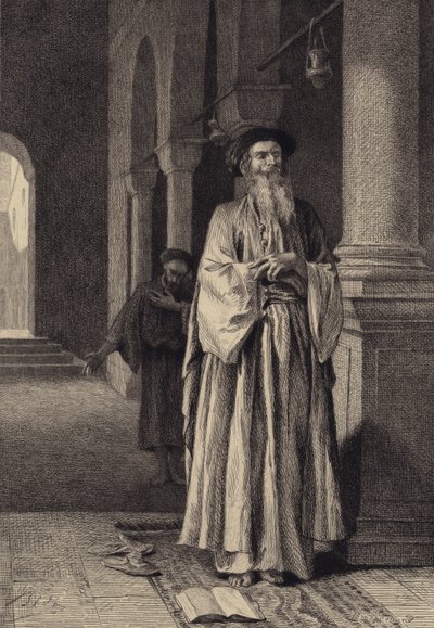 El fariseo y el publicano de after Albert Robida