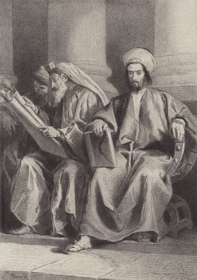 Los escribas y fariseos de after Albert Robida