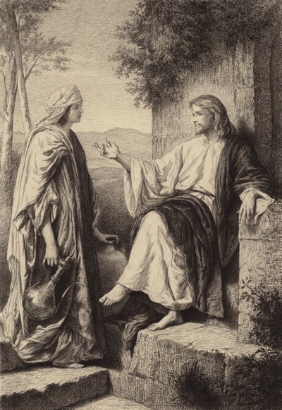 La mujer de Samaria de after Albert Robida