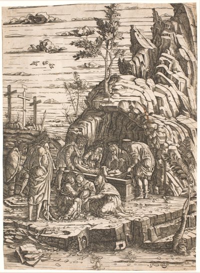 El entierro de after Andrea Mantegna