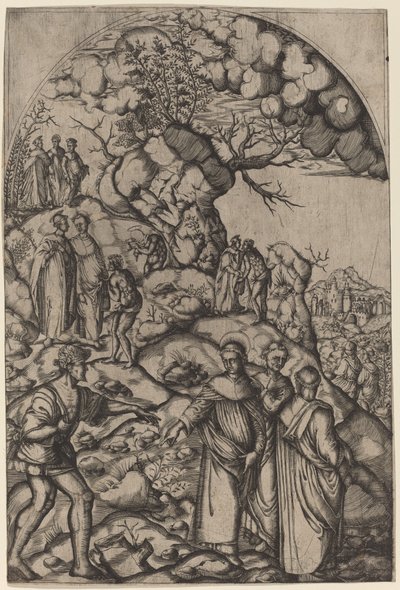 San Filippo Benizzi sanando a un mendigo de after Andrea del Sarto