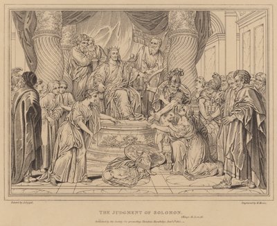 El juicio de Salomón, 1 Reyes de after Antoine Coypel