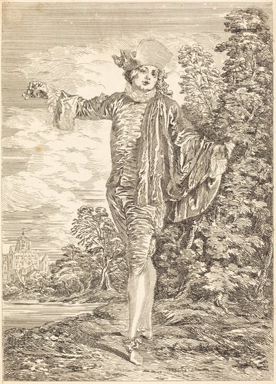 Indiferente de after Antoine Watteau