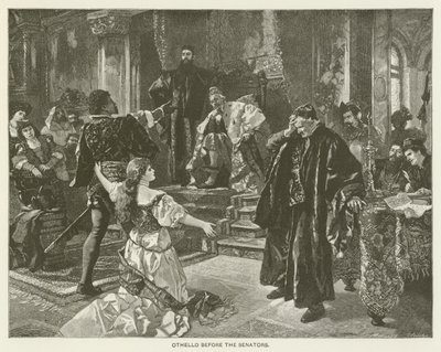 Otelo ante los senadores de after Carl Ludwig Friedrich Becker
