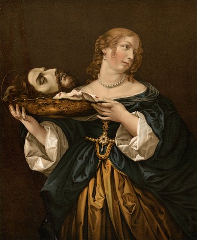 Herodías con la cabeza de Juan el Bautista de after Carlo Dolci
