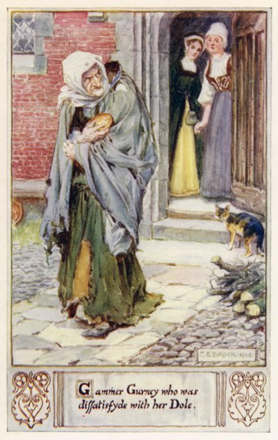 Gammer Gurney que estaba insatisfecha con su Dote de after Charles Edmund Brock