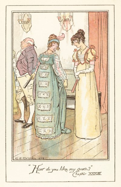 Ilustración para Emma de Jane Austen de after Charles Edmund Brock