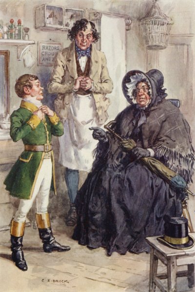 Ilustración para Martin Chuzzlewit de after Charles Edmund Brock