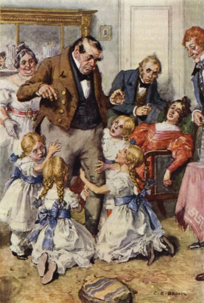 Ilustración para Nicholas Nickleby de after Charles Edmund Brock