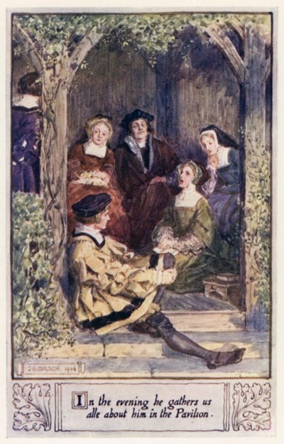 Por la noche nos reúne a todos en el pabellón de after Charles Edmund Brock