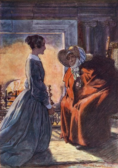Jane Eyre y la gitana de after Charles Edmund Brock
