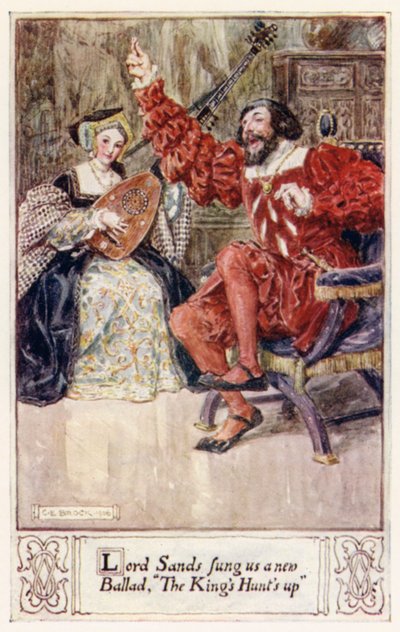 Lord Sands nos cantó una nueva balada, La caza del rey de after Charles Edmund Brock