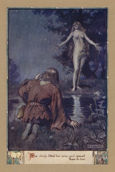 Ella levantó lentamente los brazos y los abrió hacia él de after Charles Edmund Brock