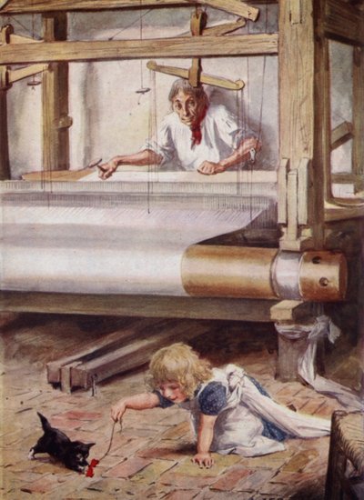 Silas Marner en su telar de after Charles Edmund Brock
