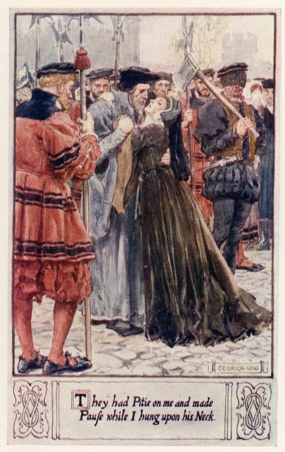 Tuvieron piedad de mí y hicieron una pausa mientras yo colgaba de su cuello de after Charles Edmund Brock