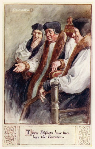 Tres obispos han estado aquí esta mañana de after Charles Edmund Brock