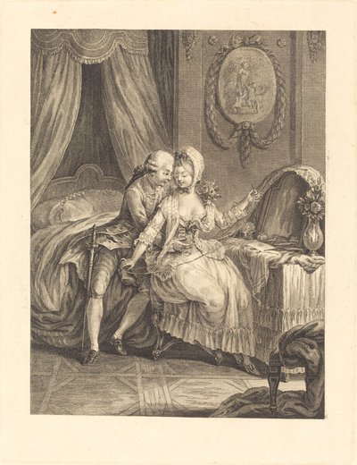 Dama en su tocador de after Charles Eisen