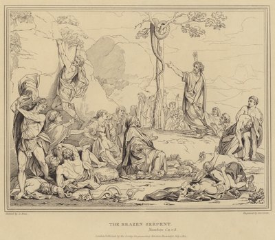 La serpiente de bronce, Números de after Charles Le Brun