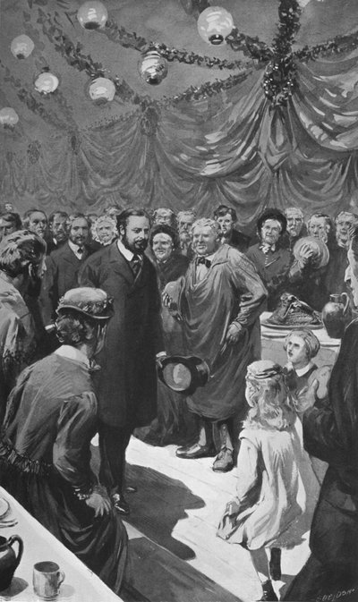 Donaciones navideñas en Sandringham de after Charles Mills Sheldon