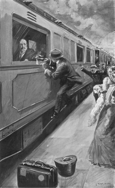 Ataque de Sipido al rey Eduardo en Bruselas, 4 de abril de 1900 de after Charles Mills Sheldon