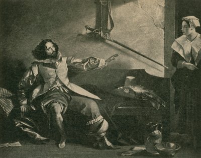 Charles Dickens como Capitán Bobadil, en Cada hombre en su humor de after Charles Robert Leslie