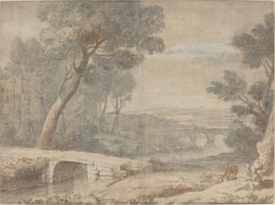 El descanso en la huida a Egipto de after Claude Lorrain