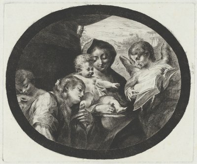 La Virgen y el Niño con Ángeles de after Correggio Vivant Denon