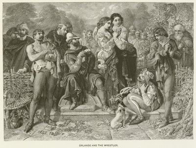Orlando y el luchador de after Daniel Maclise