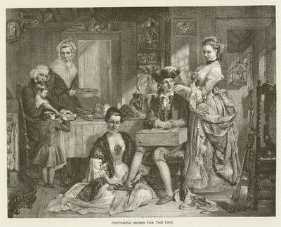 Preparando a Moisés para la feria de after Daniel Maclise