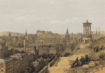Edimburgo desde la Colina Calton de after David Roberts