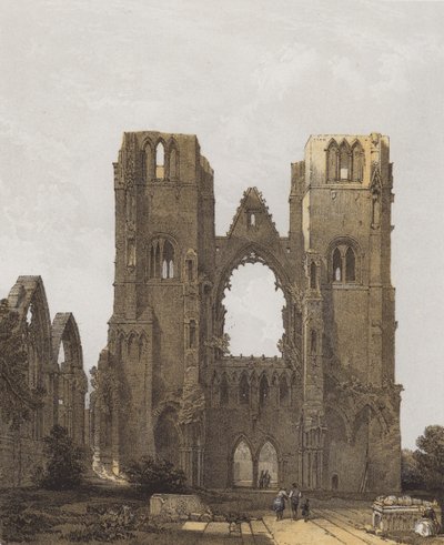 Catedral de Elgin de after David Roberts