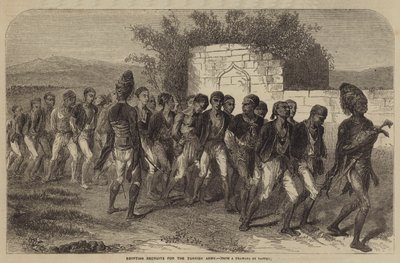 Reclutas egipcios para el ejército turco de after Denis Auguste Marie Raffet