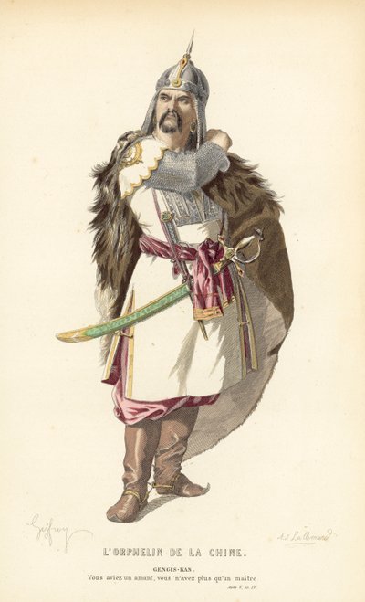 El huérfano de China, Gengis-Kan de after Edmond A.F. Geffroy