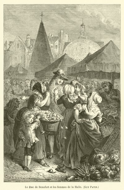 El Duque de Beaufort y las mujeres de la Halle de after Emile Antoine Bayard