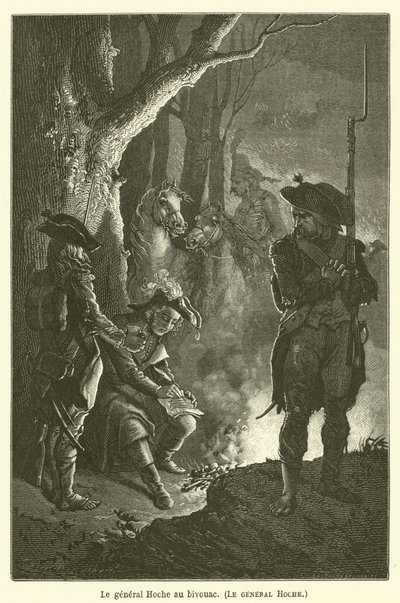 El general Hoche en el vivac de after Emile Antoine Bayard