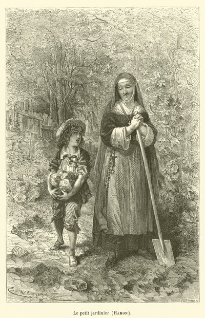 El pequeño jardinero de after Emile Antoine Bayard
