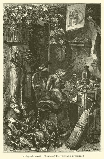 El mono del zapatero Blondeau de after Emile Antoine Bayard