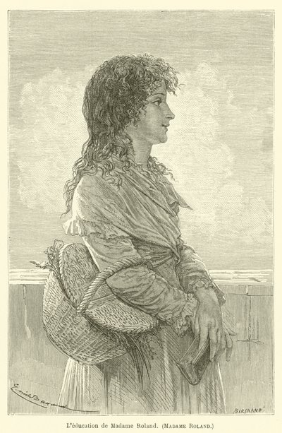 La educación de Madame Roland de after Emile Antoine Bayard