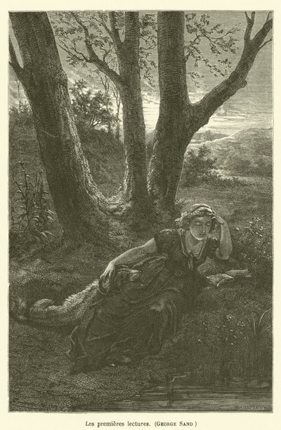 Las primeras lecturas, George Sand de after Emile Antoine Bayard