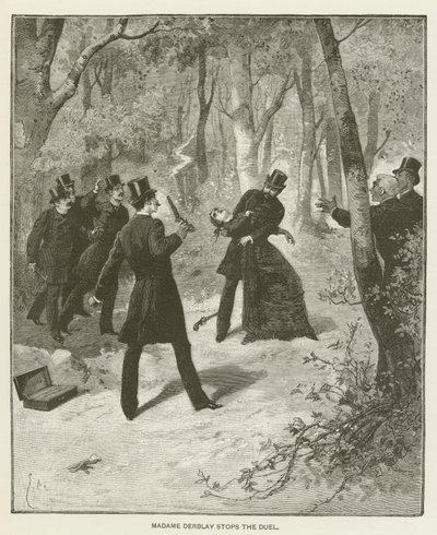 Madame Derblay detiene el duelo de after Emile Antoine Bayard