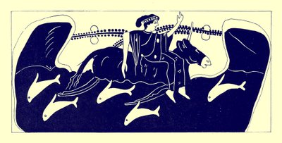 Europa y el toro, ilustración de Pinturas de Vasos Griegos por J. E. Harrison y D. S. MacColl, publicada en 1894 (imagen digitalmente mejorada) de after English School