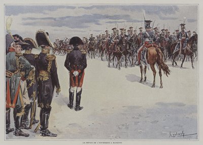Napoleón revisando tropas del Caballo Ligero Polaco en Bayona de after Felicien baron de Myrbach Rheinfeld