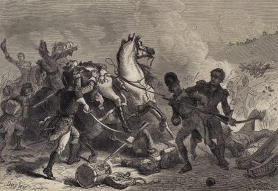 Batalla de Nueva Orleans, muerte del general Pakenham de after Felix Octavius Carr Darley